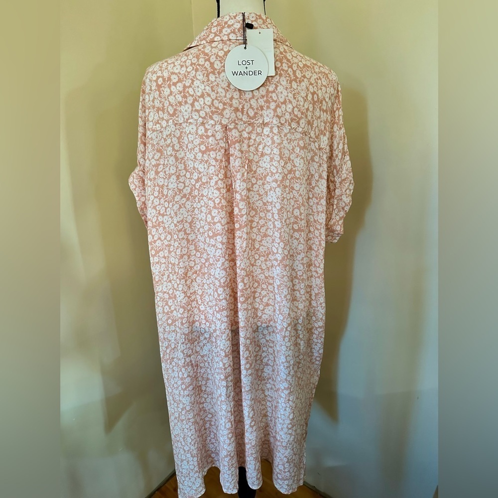 Lost + Wander long length shirt dress/coverup - Picture 2 of 4